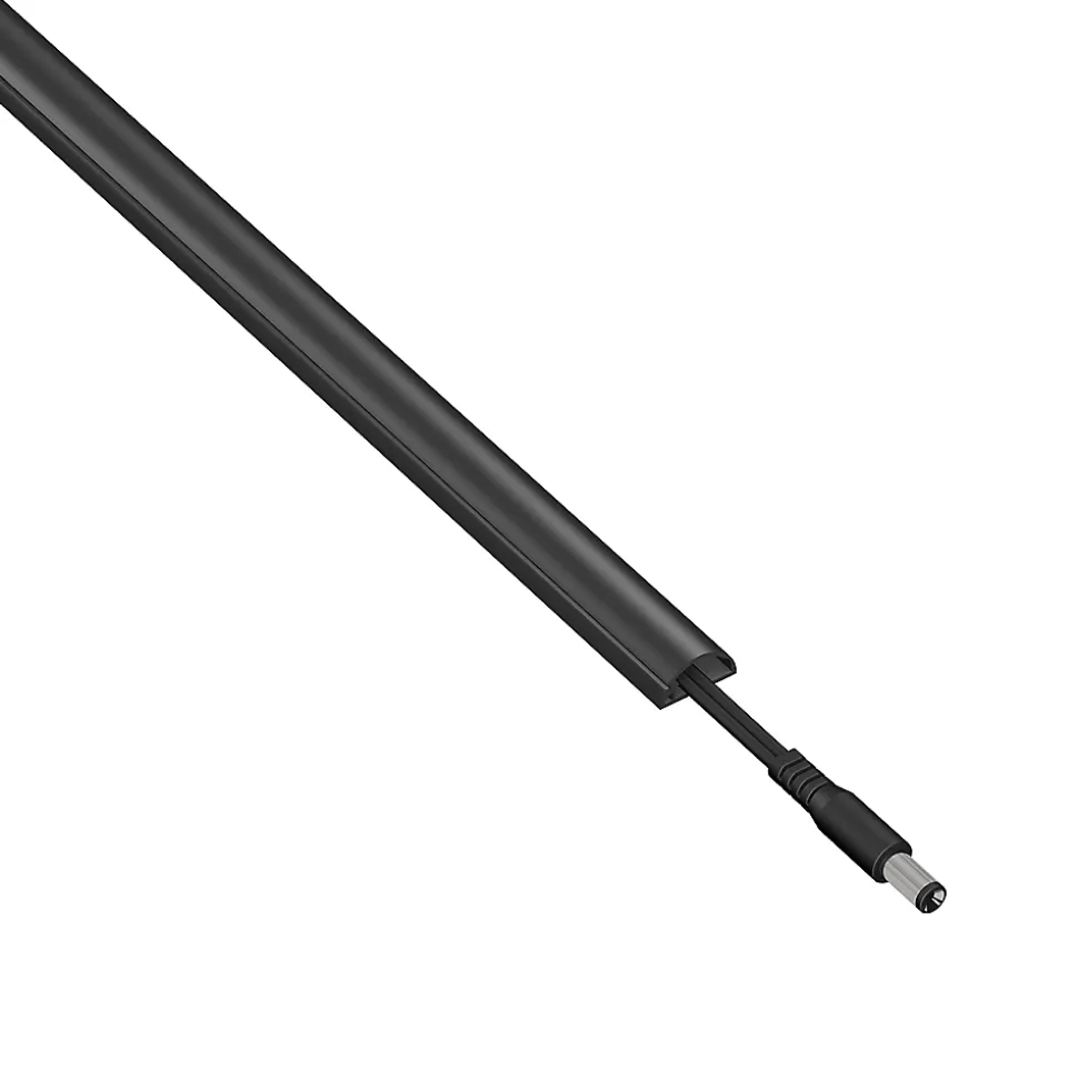 Goulotte décorative demi-ronde noire auto-adhésive D-Line 16 x 8 mm, 1 m