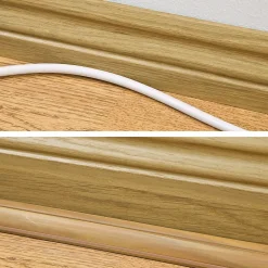 Goulotte décorative quart de cercle effet chêne auto-adhésive D-Line 22x22mm, 2m