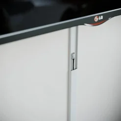 Goulotte TV Cache-Câble Arrondie PVC - L. 2 m - Blanc