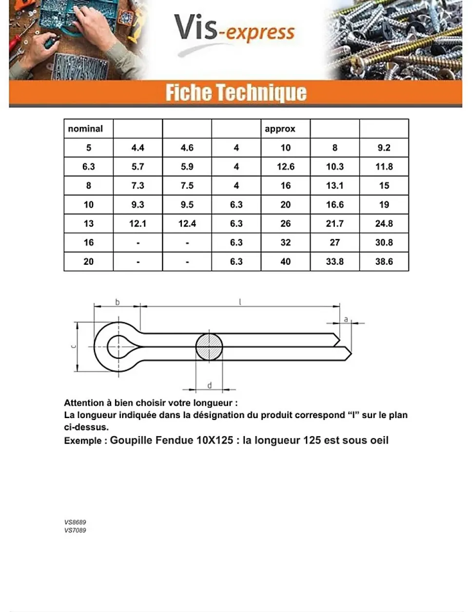 Goupille Fendue Inox A4 8X63 - 1 pièce