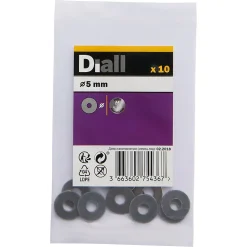 Grandes rondelles plates en acier inoxydable A4 ø 5mm - 10 pièces