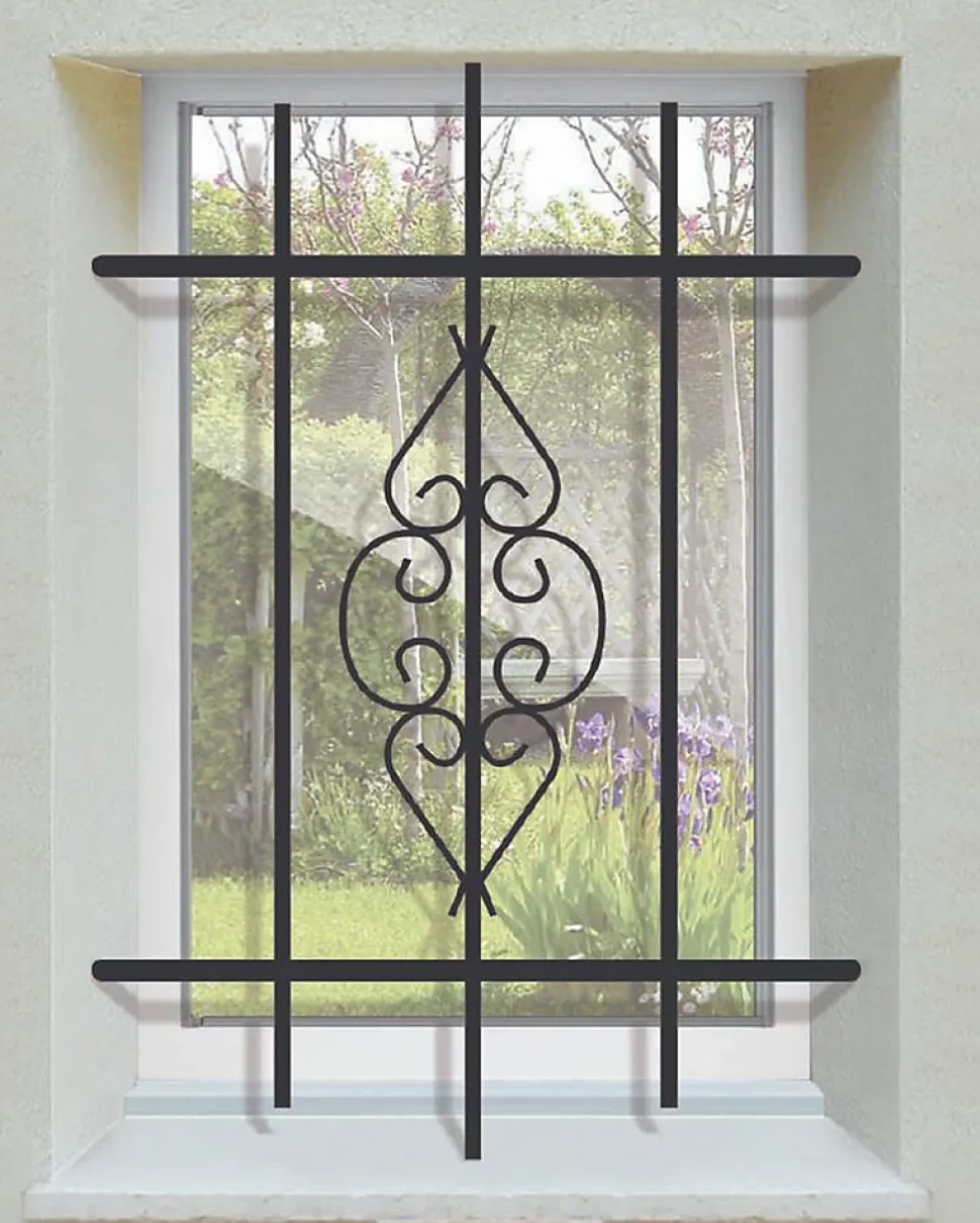 Grille de Defense Byzance pour Fenetre H 135 cm x L 100 cm (côte tableau)