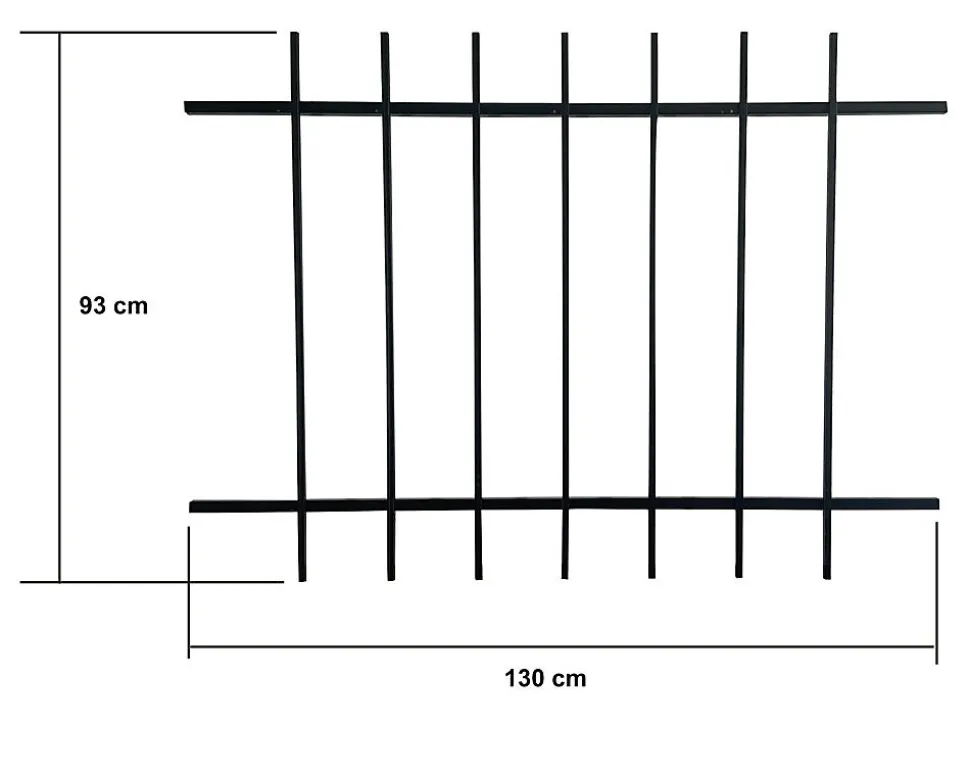 Grille de Defense DISTRI pour Fenetre H 105 cm x L 120 cm (côte tableau)