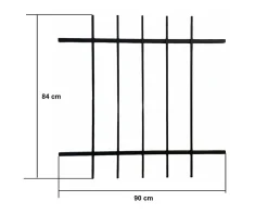 Grille de Defense DISTRI pour Fenetre H 95 cm x L 80 cm (côte tableau)