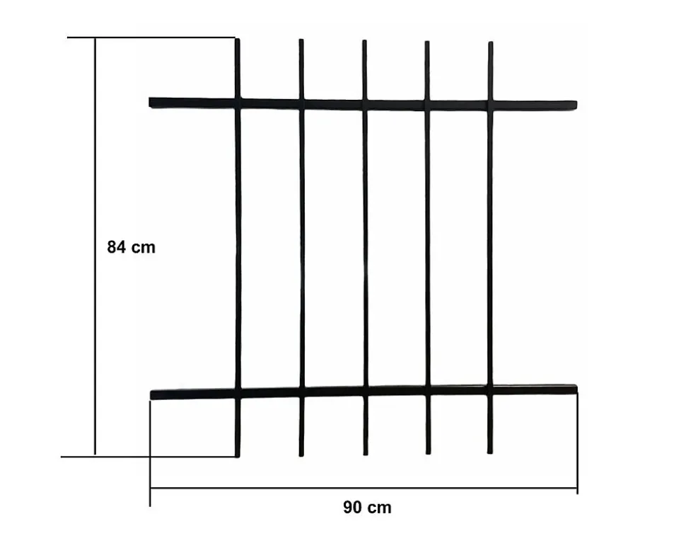 Grille de Defense DISTRI pour Fenetre H 95 cm x L 80 cm (côte tableau)