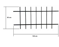 Grille de Defense DISTRI pour Fenetre H 75 cm x L 120 cm (côte tableau)