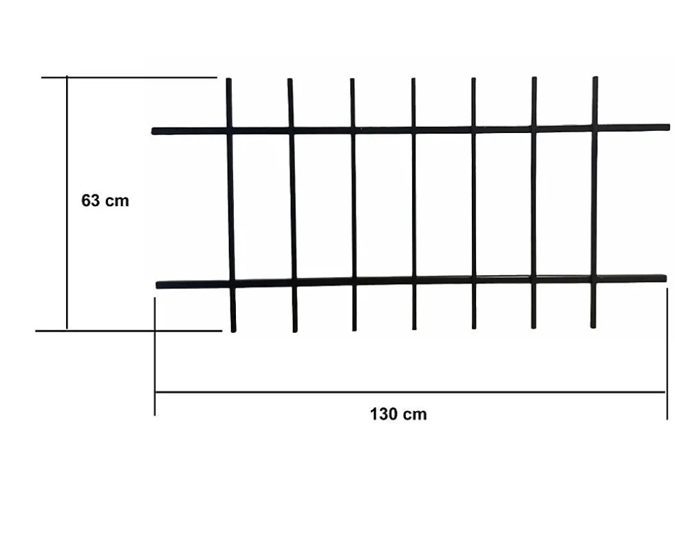Grille de Defense DISTRI pour Fenetre H 75 cm x L 120 cm (côte tableau)