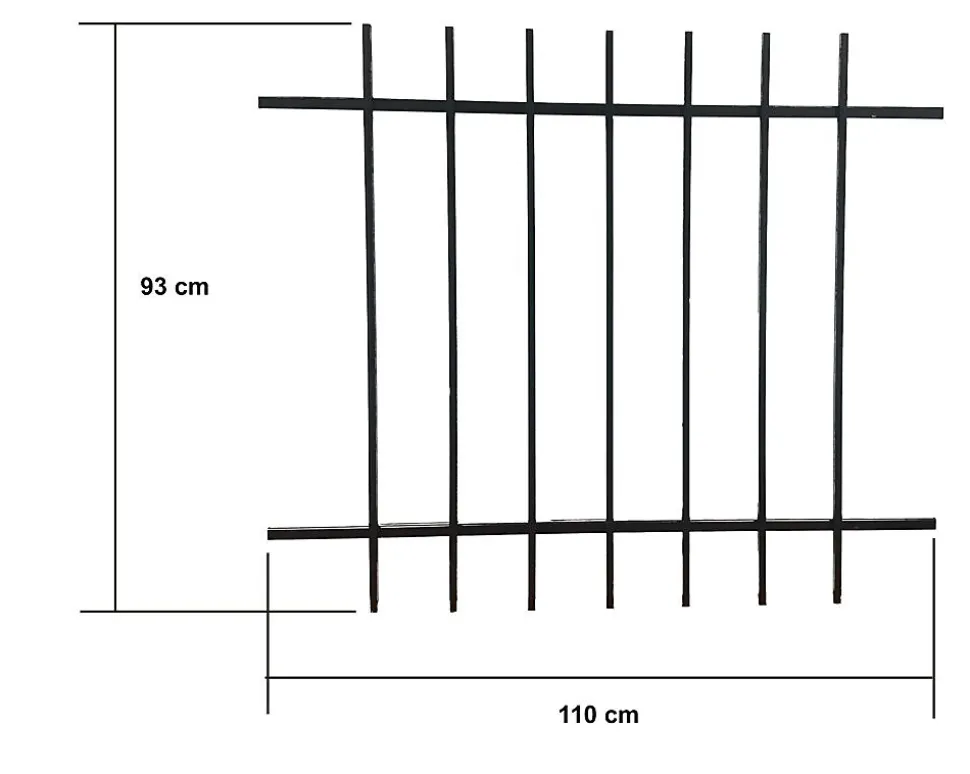 Grille de Defense DISTRI pour Fenetre H 105 cm x L 100 cm (côte tableau)