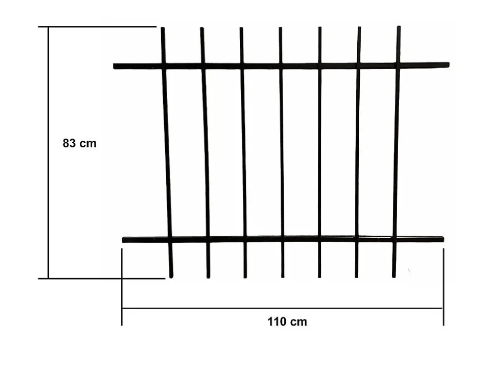 Grille de Defense DISTRI pour Fenetre H 95 cm x L 100 cm (côte tableau)
