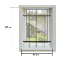 Grille de Defense DISTRI pour Fenetre H 105 cm x L 60 cm (côte tableau)