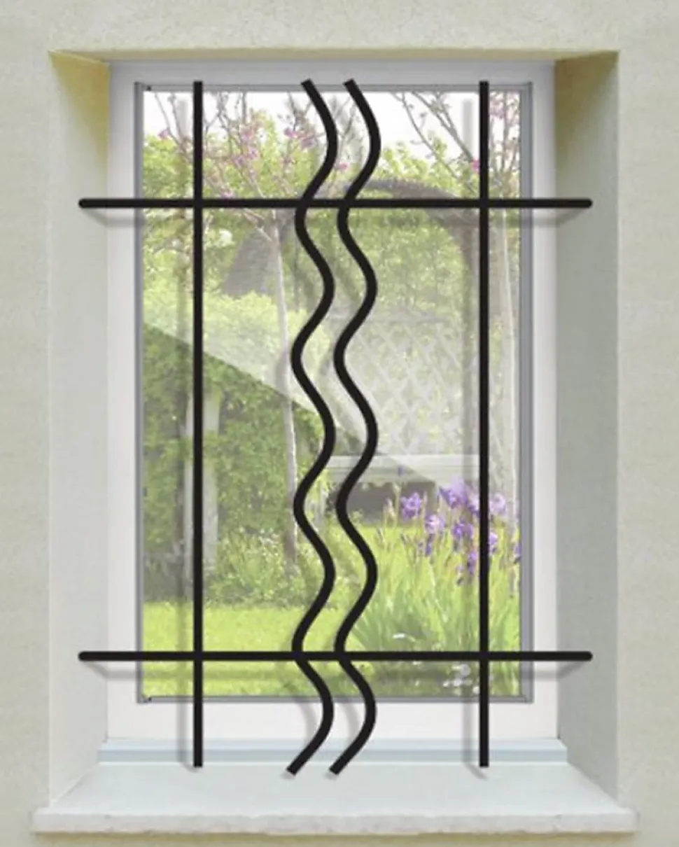 Grille de Defense Duo pour Fenetre H 115 cm x L 120 cm (côte tableau)