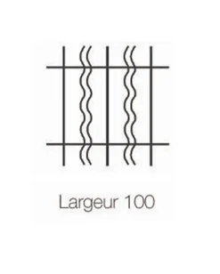 Grille de Defense Duo pour Fenetre H 65 cm x L 120 cm (côte tableau)