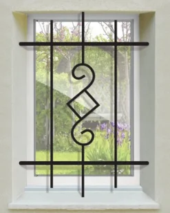 Grille de Defense Nectra pour Fenetre H 45 cm x L 120 cm (côte tableau)