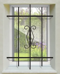 Grille de Defense Rustique pour Fenetre H 75 cm x L 120 cm (côte tableau)