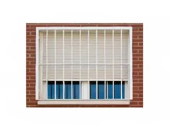 Grille de défense réglable pour fenêtre (largeur et hauteur) de 55x95 cm à 100x165 cm blanche
