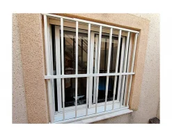 Grille de défense réglable pour fenêtre (largeur et hauteur) de 55x95 cm à 100x165 cm blanche