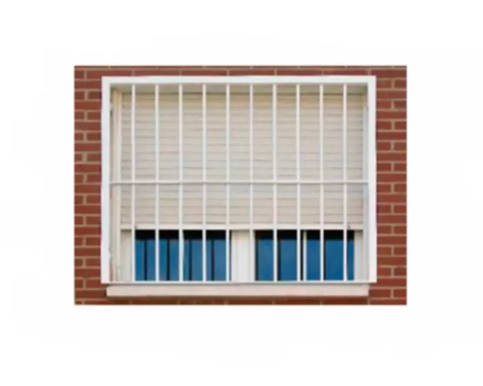 Grille de défense réglable pour fenêtre (largeur et hauteur) de 55x55 cm à 100x100 cm blanche