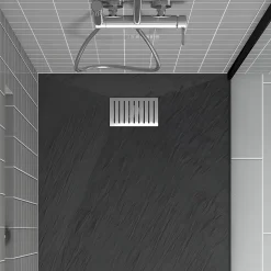 Grille rainurée en inox pour receveur - 20.15x12.3x0.55cm - ROCK 2 GRID LINE