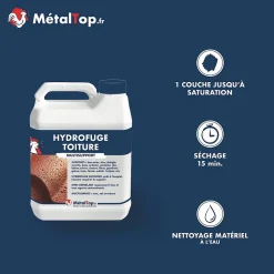 Hydrofuge Toiture - Metaltop - Incolore - Pot 1L