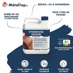 Hydrofuge Toiture - Metaltop - Incolore - Pot 1L