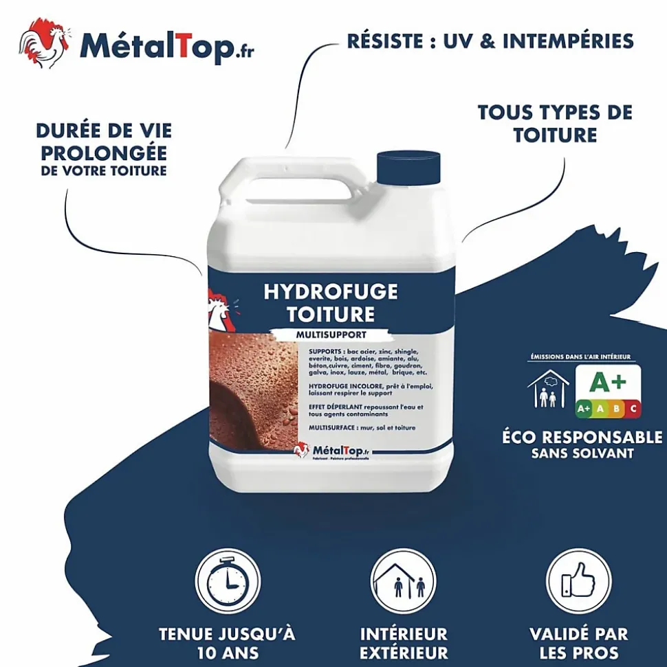 Hydrofuge Toiture - Metaltop - Incolore - Pot 1L