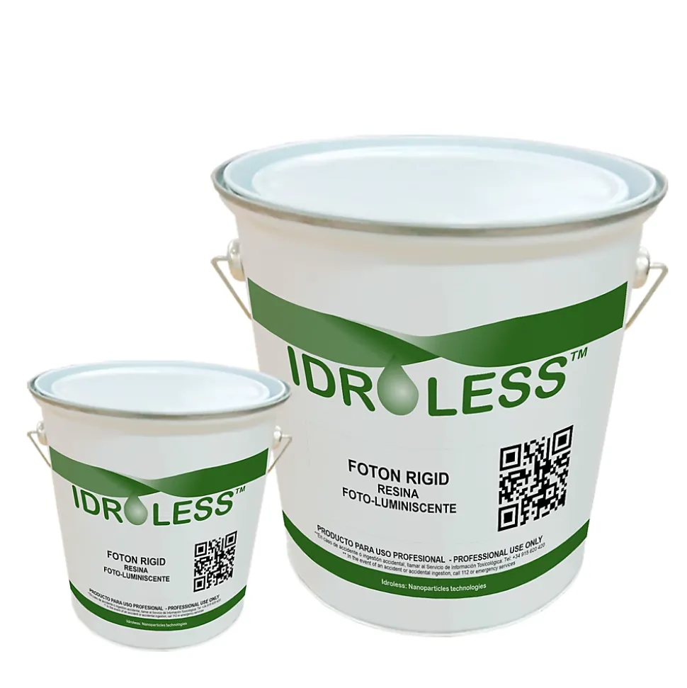 Idroless Foton Rigid (5kg, A+B) - Résine photoluminescente bicomposante pour le marquage des chemins, escaliers, garages, etc.