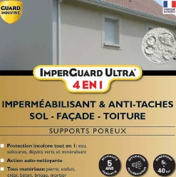 ImperGuard Ultra 4 en 1 Imperméabilisant HydrofugeAnti Dépôts Verts Durcisseur Certifié Contact Alimentaire 5L 40 m2