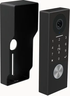 Interphone vidéo connectée 2 fils avec digicode et badges