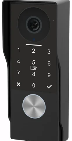 Interphone vidéo connectée 2 fils avec digicode et badges