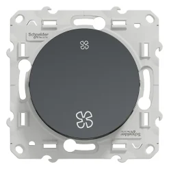 Interrupteur commande VMC 2 boutons à vis Schneider Electric Odace anthracite