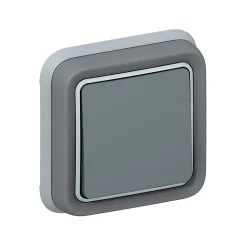 Interrupteur complet Legrand Plexo en saillie gris