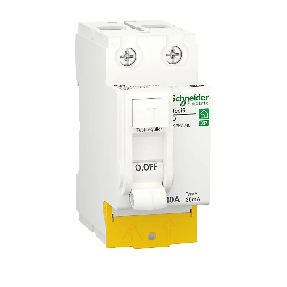 Interrupteur différentiel 30MA 63A Type A Schneider Electric Resi9 XP