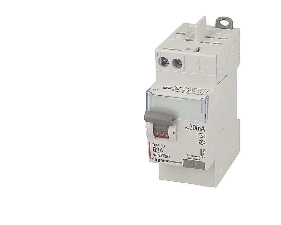 Interrupteur différentiel 2P 63A 30mA Type A Legrand DX