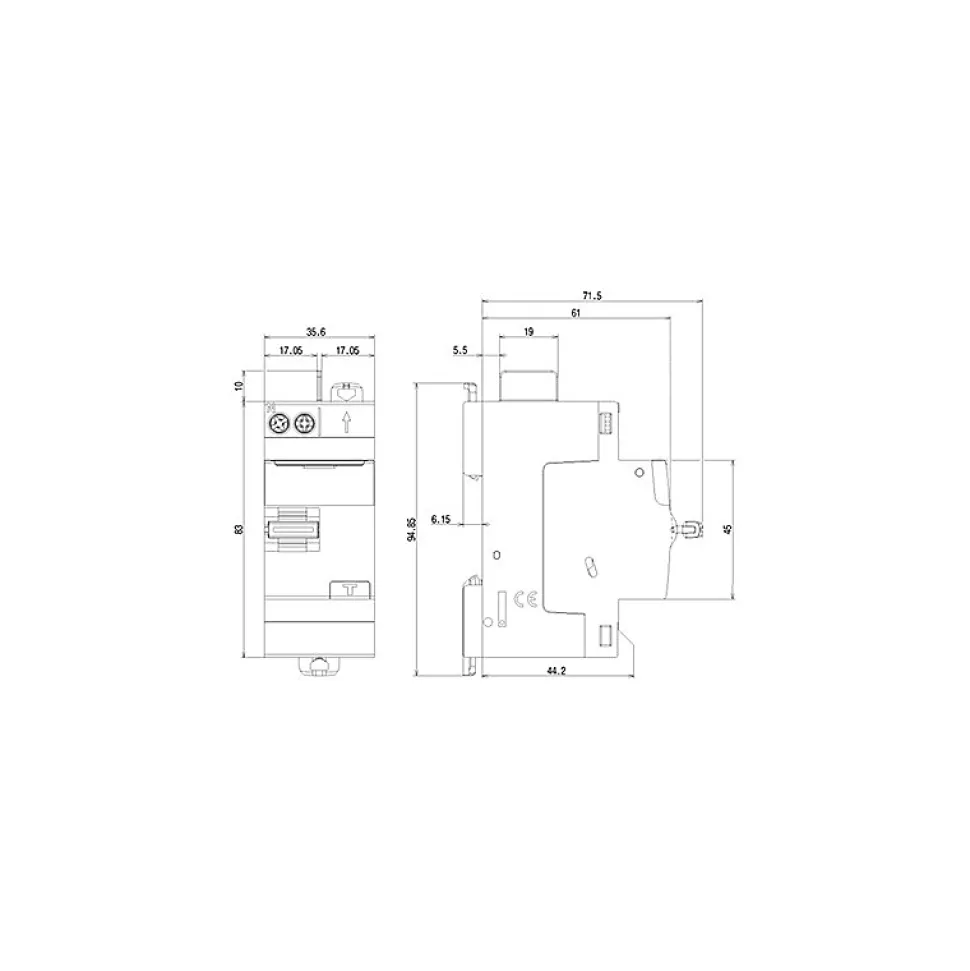 Interrupteur différentiel 2P 63A 30mA Type A Legrand DX