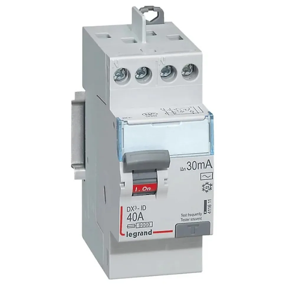 Interrupteur différentiel 2P 40A 30mA Type AC Legrand DX à vis