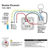Interrupteur double poussoir 10A Schneider Electric Unica Déco blanc