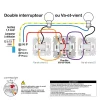 Interrupteur double va-et-vient connexion rapide à vis Schneider Electric Odace blanc