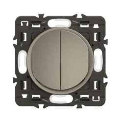 Interrupteur double va-et-vient Legrand Céliane titanium