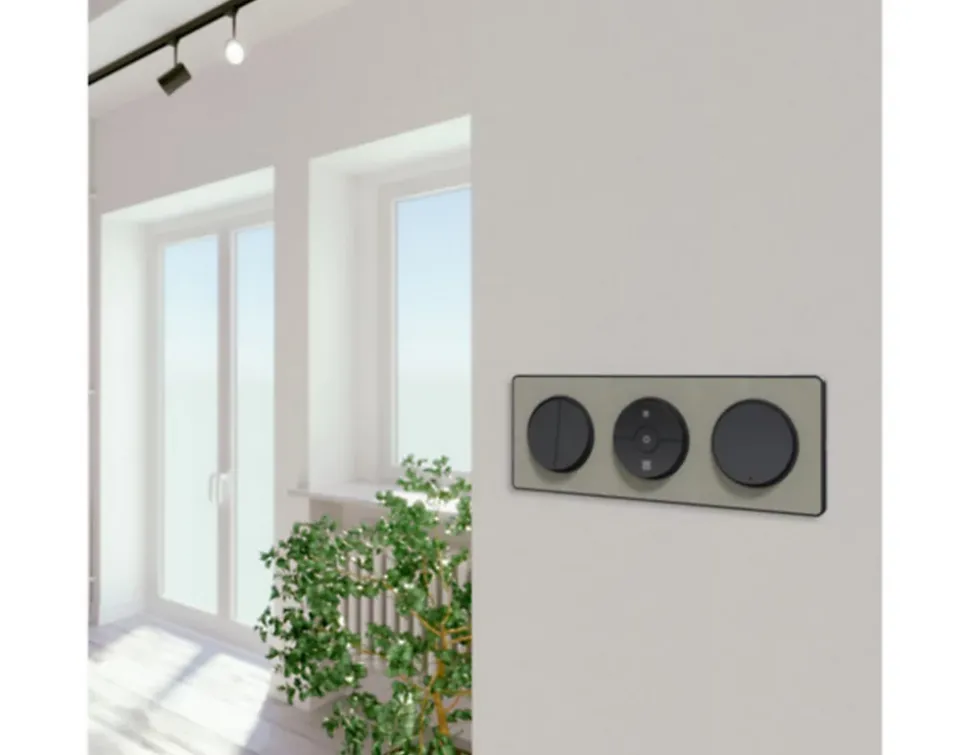 Interrupteur double va-et-vient connexion rapide à vis Schneider Electric Odace anthracite