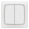 Interrupteur double va-et-vient blanc complet Legrand