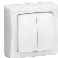 Interrupteur double va-et-vient blanc complet Legrand