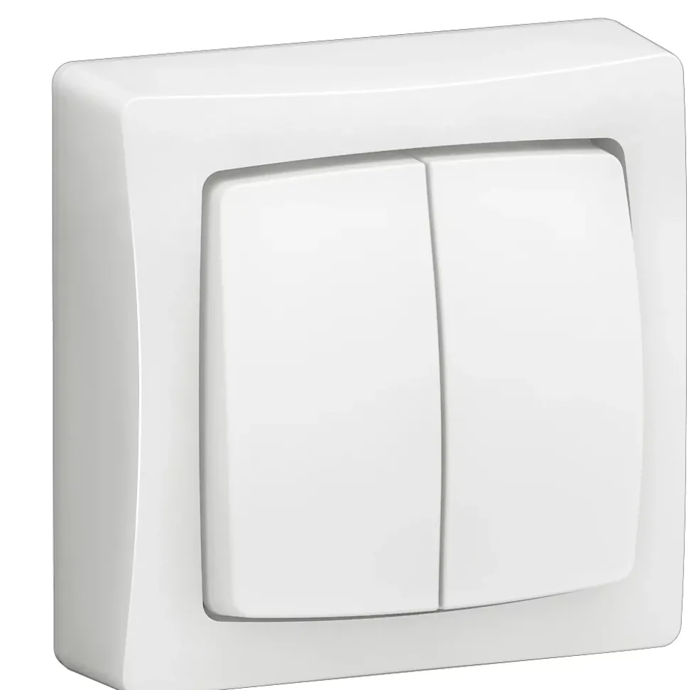 Interrupteur double va-et-vient blanc complet Legrand