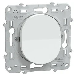 Interrupteur poussoir 10A Schneider Electric Ovalis blanc