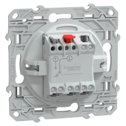 Interrupteur poussoir 10A Schneider Electric Ovalis blanc