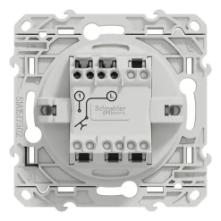 Interrupteur poussoir 10A à vis Schneider Electric Odace blanc
