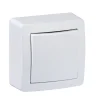 Interrupteur poussoir complet saillie Schneider Electric Alréa blanc