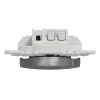 Interrupteur poussoir lumineux LED bleu 10A à vis Schneider Electric Odace aluminium