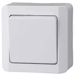 Interrupteur poussoir Nova blanc brillant