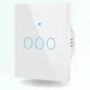 Interrupteur tactile connecté wifi + rf 433 - 3 boutons - sans fil neutre