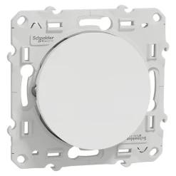 Interrupteur va-et-vient 10A à vis Schneider Electric Odace blanc
